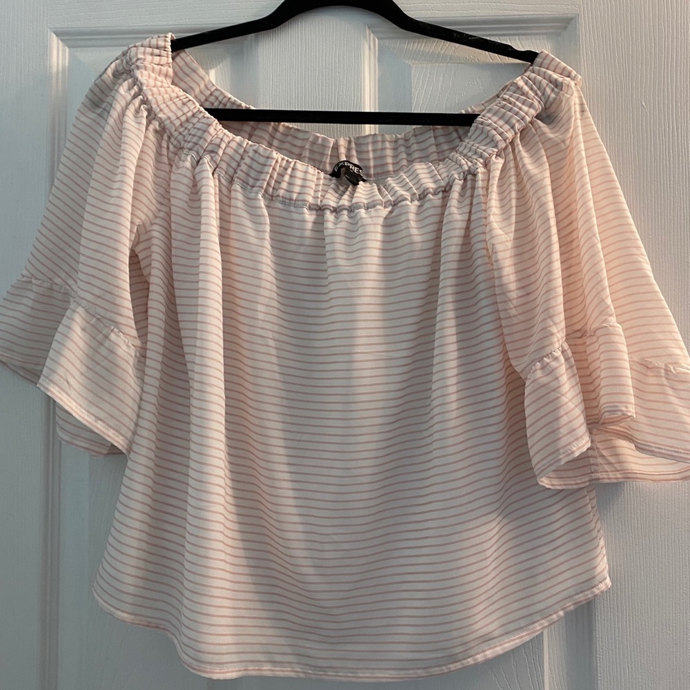 Express off the shoulder shirt